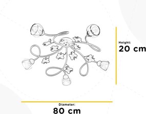 ONLI - Gyerek csillár BUTTERFLY 5xE14/6W/230V