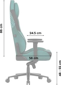Ultra Gravity, Game szék, ergonomikus, velúr, zöld