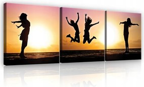 Kép a nappaliba triptichon 3D Figurák modern 3db