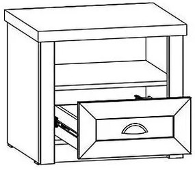Provance SN Éjjeliszekrény Sosna-Tölgy N