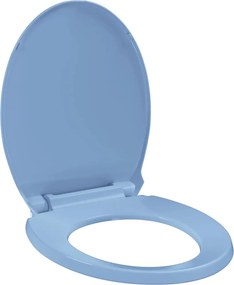vidaXL kék ovális gyorsan szerelhető WC-ülőke lassan csukódó fedéllel