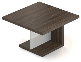 Lineart tárgyalóasztal 120 x 120 cm, sötét szilfa / fehér