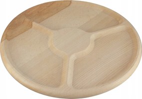 Forgatható fa deszka, sajttálca 3 rekeszes