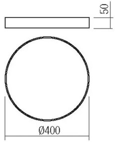Redo 05-933 - LED Mennyezeti lámpa KNOB LED/36W/230V 3000K-6500K 40 cm fekete