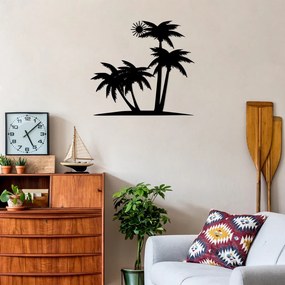 Palm fém fali dekoráció, 71×65 cm