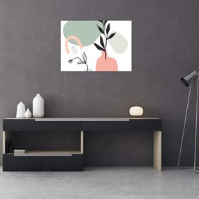 Üveg kép - Virágok vázában N⁰3 (70x50 cm)