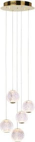 Italux ROSARIO PND-12220121-5A-GD Függőlámpa 5x21W/LED 3200K 1400LM IP20