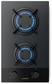 Klarstein Goldflame Nano gáz főzőlap, 2 sárgaréz égő, Nano bevonat, LPG/földgáz