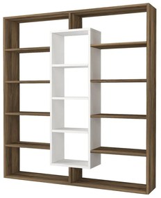 könyvespolc Ample - Walnut, White