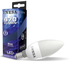 LED izzó E14 5W 160° LED gyertya izzó 4000K G3 470Lm