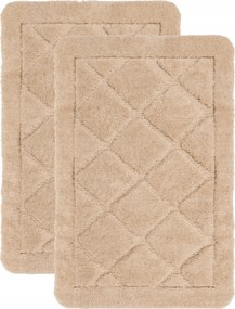 Fürdőszobai Szőnyeg Szett Puha Csúszásgátló 2db Bézs 40x60cm Soft