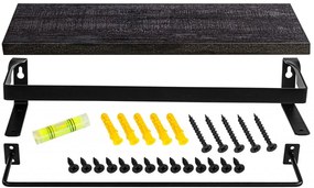 STILISTA Fali polc Volato Duo 2 db 40 cm fekete