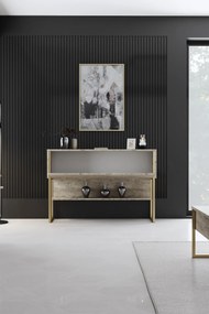 Komód Luxe - Travertine, Gold