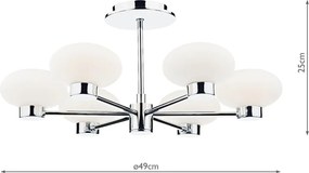 Dar Lighting SYSTEM SYS0650 Plafonlámpa 6x40W/G9 IP20
