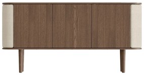 Barna-bézs alacsony komód tölgyfa dekorral 150x75 cm Treasures – UMAGE