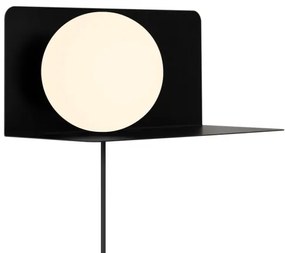 Nordlux - Fali lámpa polccal LILIBETH 1xE14/25W/230V fekete