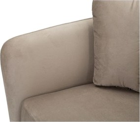 Szürkésbarna bársony fotel Kiev – Mauro Ferretti