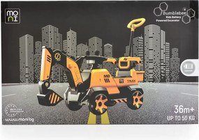 Moni BUMBLEBEE ráülős akkus vezethető kotrógép SÁRGA/FEKETE