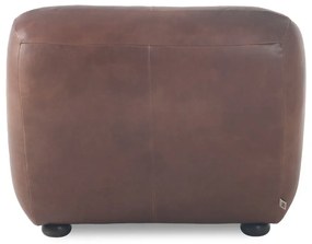 Barna bőr fotel Wyatt – Dutchbone