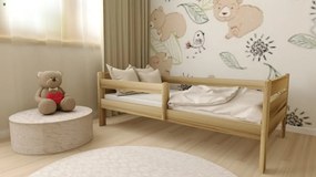Edi fenyő gyerekágy natúr 80x160 + ajándék ágyrács