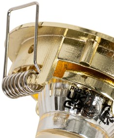 6 db-os süllyesztett spotlámpa szett, sárgaréz GU10 35 mm - Edu