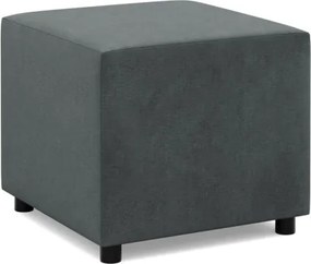 Zeus puff, bársony, 50x50, szürke