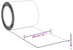 PVC szalagfüggönytekercs 2 mm x 200 mm 25 m