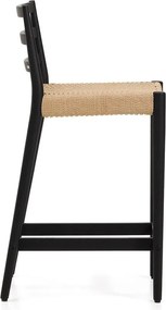 Fekete-natúr színű tölgyfa bárszék (ülésmagasság 65 cm) Analy – Kave Home