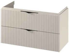 Cersanit S1015-013 - Függesztett mosdó alatti fürdőszobaszekrény TIRSO 100x45 cm bézs