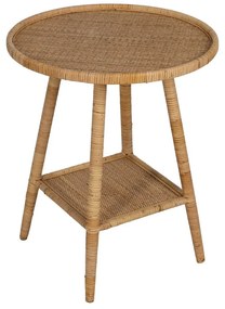 Rattan kerek tárolóasztal ø 60 cm – Ixia