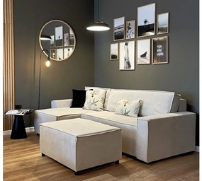 Sarokkanapé Copenhagen L  (homok + fekete). 1098887