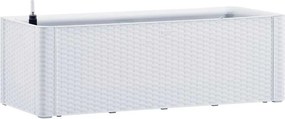 vidaXL fehér kerti magaságyás önöntöző rendszerrel 100 x 43 x 33 cm