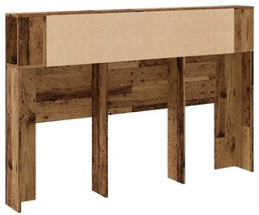 antik fa színű szerelt fa áthidalószekrény 160x18,5x103,5 cm