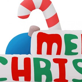 felfújható Merry Christmas dekoráció LED-ekkel 197 cm