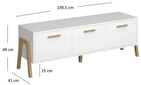 TV asztal/Szekrény Berry (fehér). 1052771