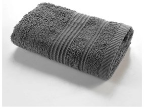 Sötétszürke frottír pamut törölköző 30x50 cm Tendresse – douceur d'intérieur
