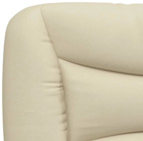 krémszínű szövet ágykeret matrac nélkül Hvar 140 x 200 cm