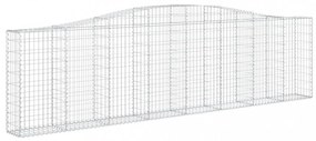vidaXL 25 db íves horganyzott vas gabion kosár 400x30x100/120 cm