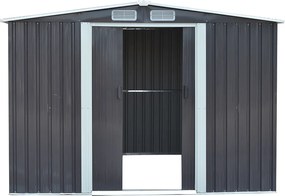 Pléh kerti szerszámos ház, szürke/fehér, 2,6x3,1m, HAMAL TYP 3
