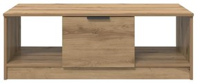 Dohányzóasztal kézműves tölgy 100 x 50 x 36 cm Faanyag