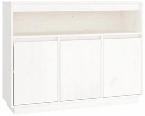 fehér tömör fenyőfa tálalószekrény 104,5x34x80 cm