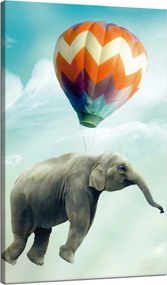 Vászonkép Absztrakt Repülő elefánt Művészet 70x120 cm