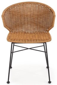 Besant étkezőszék, rattan / fekete