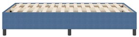 Boxspring Ágy Kék 120x200 cm Bordás Szövet