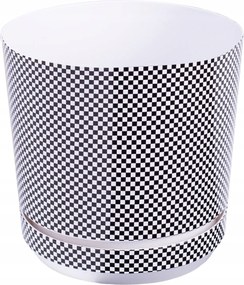 Virágtartó Dekor átm. 26 cm színes kockás