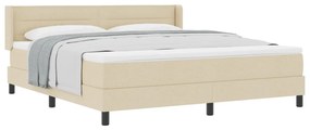 Boxspring Ágy Matraccal – Krém színben, 180 x 200 cm, szövetből.