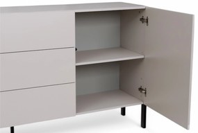 Komod fiokokkal Wezilo 184 cm - kasmír / fekete Lábak