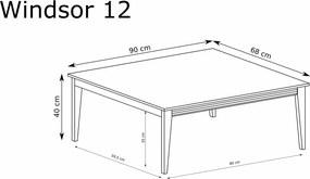 Aldabra Windsor W-12 étkezőasztal, kasmír / természetes tölgy