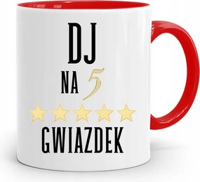 Dja Zene Bögre Piros Dj 5 Csillagos nyomott mintás fényképpel