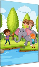 Vászonkép 80x120 Állatkert Állatok Szafari Elefánt